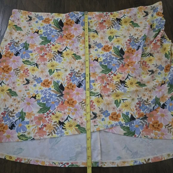 Summersalt Rifle Paper Co Marguerite Floral Ruched Swim Skirt 2XL - Picture 5 of 7